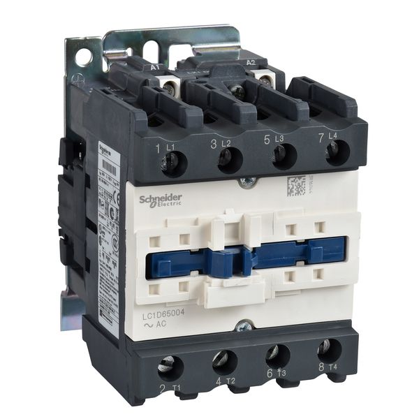 TeSys Deca contactor, 4P(2NO/2NC), AC-1, 440V, 125A, 24V DC coil,screw clamp terminals image 1