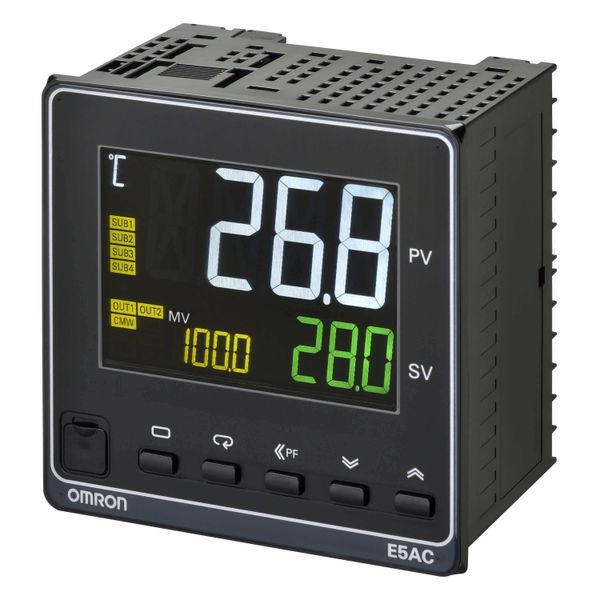 Temp. controller, PRO; 1/4 DIN (96x96 mm); t/c & Pt100 & analog;4 alar image 2