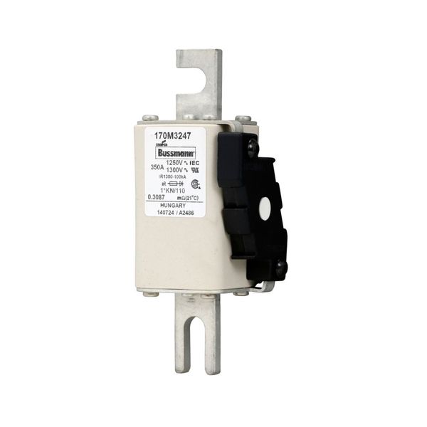 Fuse-link, high speed, 350 A, AC 1250 V, compact size 1, 45 x 58 x 138 mm, aR, DIN, IEC, single indicator image 13