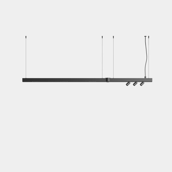 Lineal lighting system Apex Lineal Pendant 1595mm 3 Spots 30mm 30.3W LED warm-white 3000K CRI 90 ON-OFF Black IP20 2655lm image 1