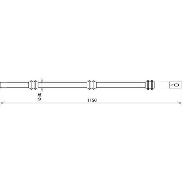 Insul. element w. M12 threaded bushing and plug-in coupling D 30mm  L  image 2