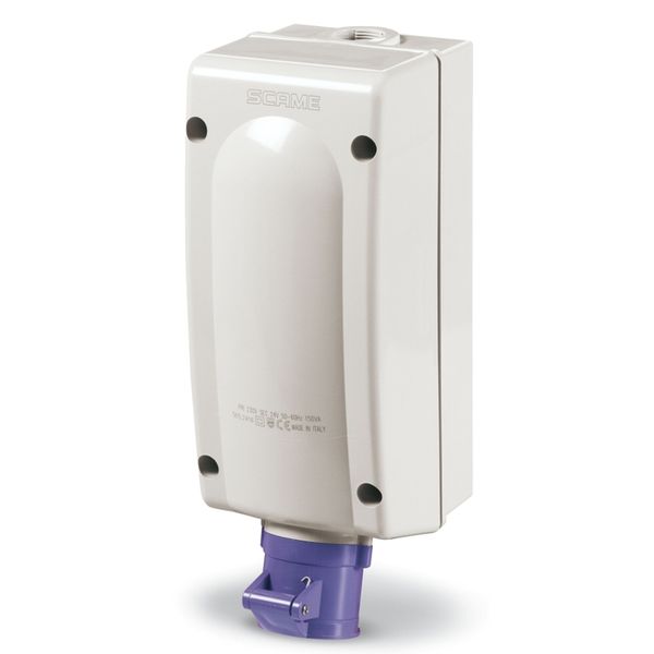 INTERLOCKED SOCKET 2P IP44 16A 24V AC image 4