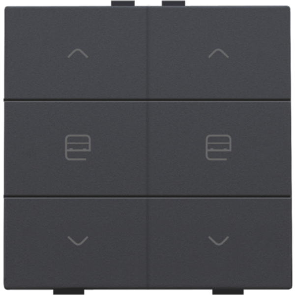 Double push button for Niko Home Control, anthracite coated image 1