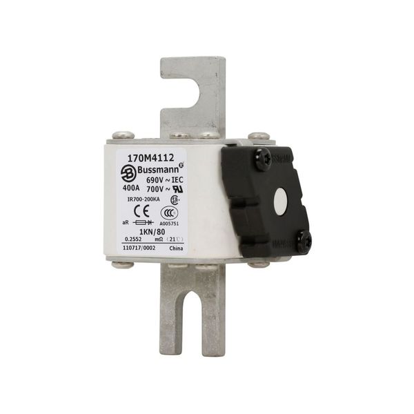 Fuse-link, high speed, 400 A, AC 690 V, DIN 1, 53 x 69 x 108 mm, aR, DIN, IEC, single indicator image 13