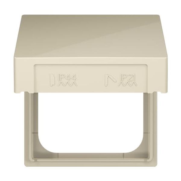 2518-WD-82 Intermediate Ring with Hinged Lid for cover plates Busch-Balance® SI 1 gang with Sealing Ring ivory white - 63x63 image 3