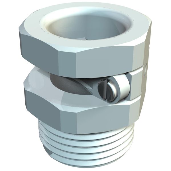 107 Z PG21 PA  Compression fitting, with strain relief, PG21, light gray Polyamide image 1