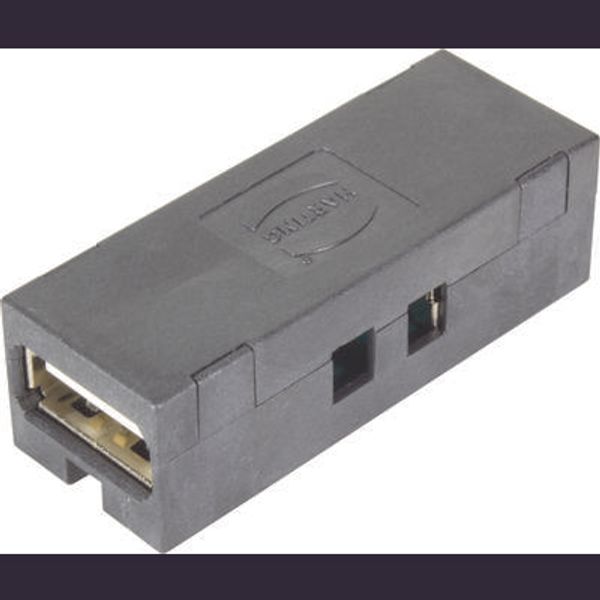 USB 2.0 HIFF Bulkhead coupler type A-A image 1