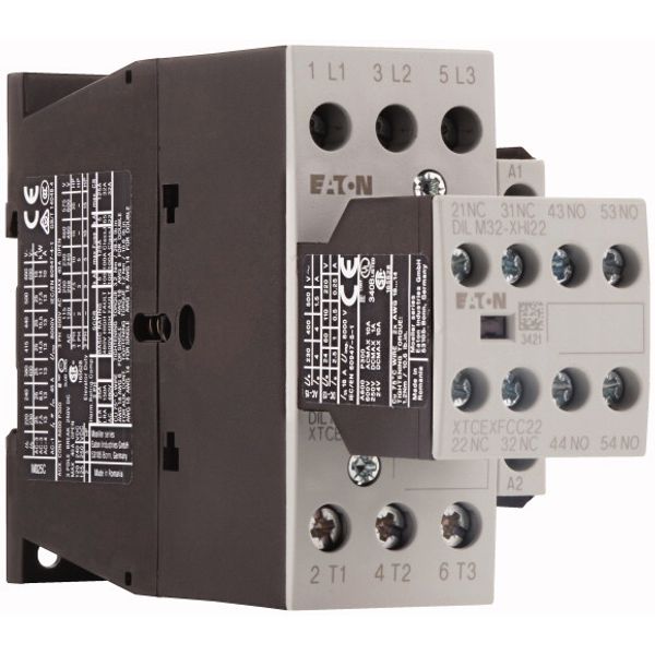 Contactor, 380 V 400 V 11 kW, 3 N/O, 2 NC, 230 V 50 Hz, 240 V 60 Hz, AC operation, Screw terminals image 4