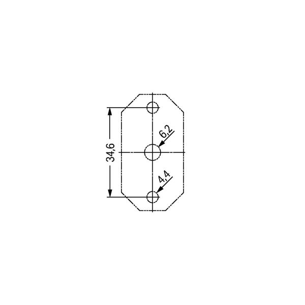 Mounting plate 2-pole for distribution connectors white image 2