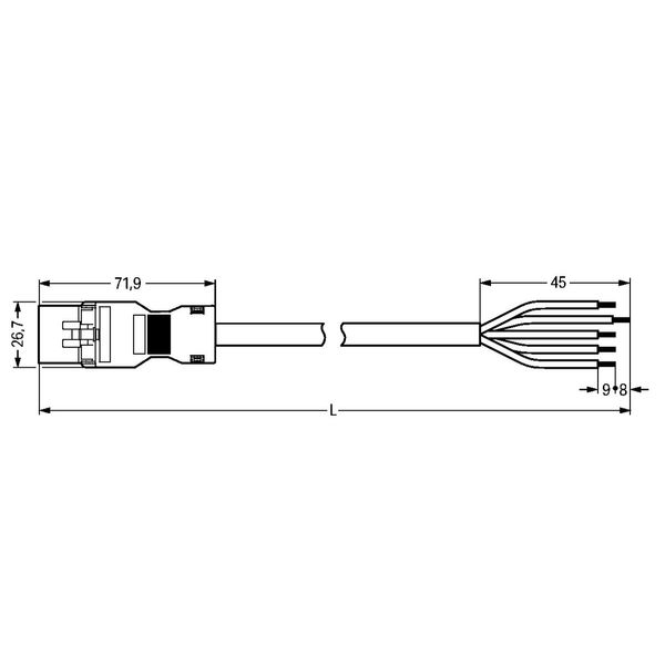 pre-assembled connecting cable Eca Plug/open-ended white image 5