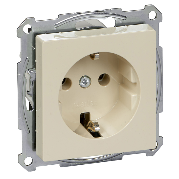 SCHUKO socket-outlet, screwless terminals, white, glossy, System M image 4