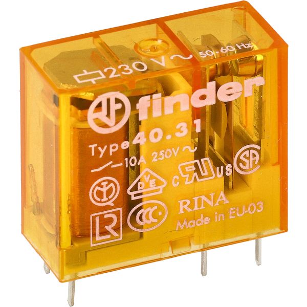 PCB/Plug-in Rel. 3,5mm.pinning 1CO 10A/110VAC/Agni (40.31.8.110.0000) image 3