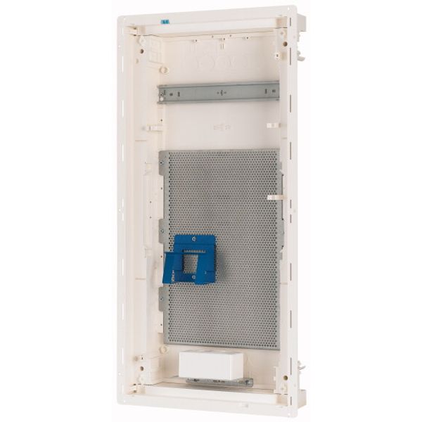 Compact distribution board-flush mounting, multimedia, 4-rows, super-slim sheet steel door image 4
