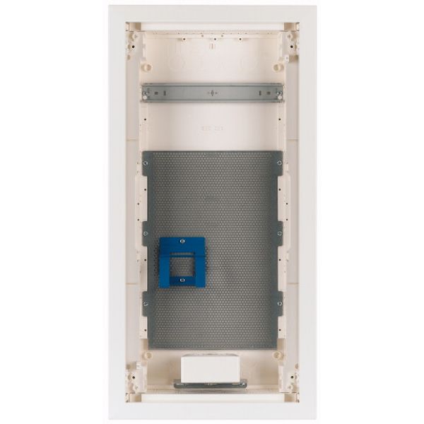 Hollow wall compact distribution board, multimedia, 4-rows, super-slim sheet steel door image 2