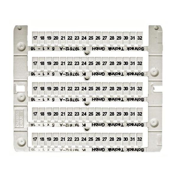 Numbering stripe-plate 5 x 17-32 for CBD.4 image 1