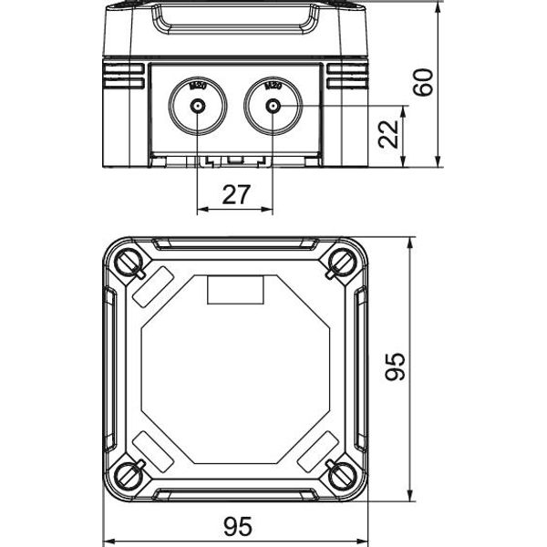 X01 G M20 LGR Junction box with 3xV-TEC VM and 3x116 95x95x60 image 2