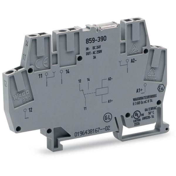 859-390 Relay module; Nominal input voltage: 24 VDC; 1 changeover contact image 2