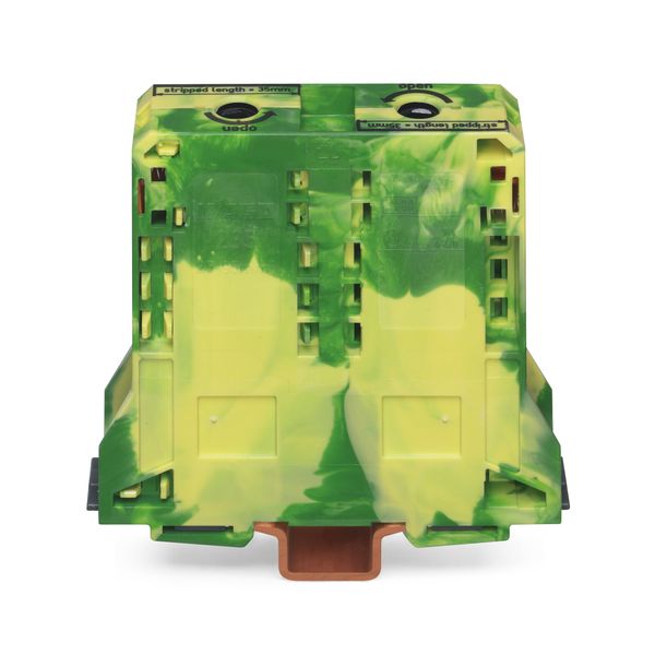 2-conductor ground terminal block 95 mm² lateral marker slots green-ye image 1