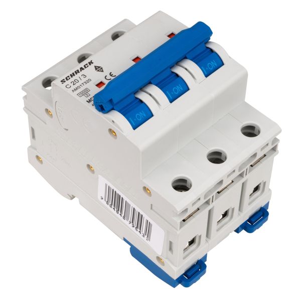 Miniature Circuit Breaker (MCB) AMPARO 10kA, C 20A, 3-pole image 3