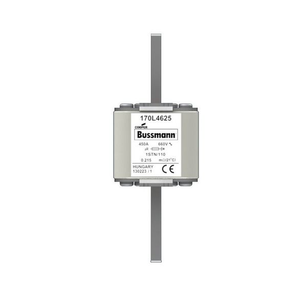 Fuse-link, high speed, 450 A, AC 660 V, Size 1, 51 x 51 x 140 mm, aR, DIN, IEC, single indicator image 12