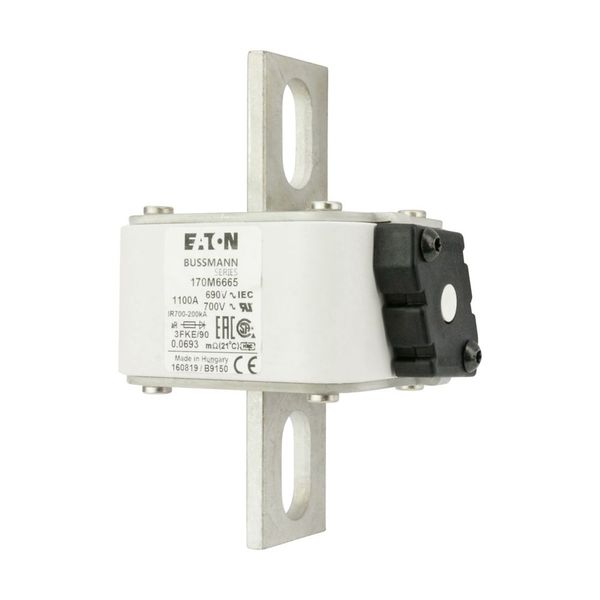 Fuse-link, high speed, 1100 A, AC 690 V, size 3, 76 x 92 x 135 mm, aR, IEC, UL, single indicator image 8