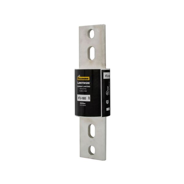 Eaton Bussmann Series KTU Fuse, Current-limiting, Fast Acting Fuse, 600V, 1600A, 200 kAIC at 600 Vac, Class L, Bolted blade end X bolted blade end, Melamine glass tube, Silver-plated end bells, Bolt, 3, Inch, Non Indicating image 3