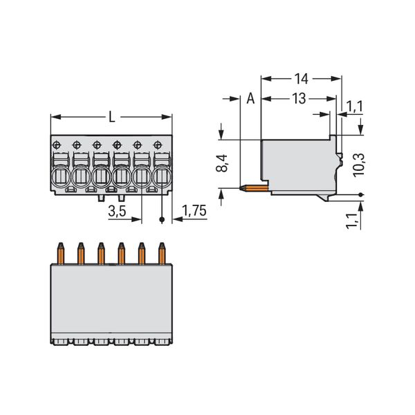 2091-1160 1-conductor THT female connector straight; push-button; Push-in CAGE CLAMP® image 6