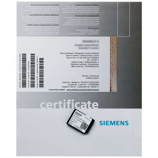 SINUMERIK ONE CNC software 31-3 software 6.15 SP2 6 languages (en,de,fr,it,es,zh-CHS) on SD card with  6FC5852-1XG15-2YA0 image 2