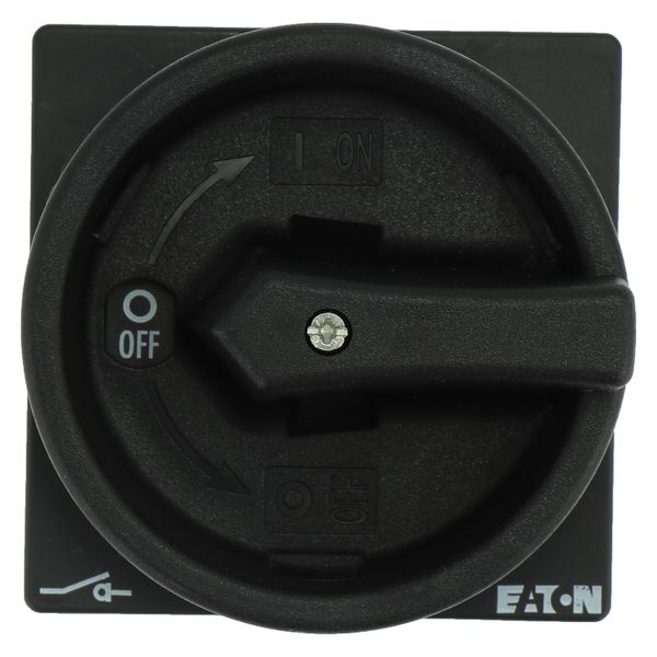 Main switch, P1, 40 A, rear mounting, 3 pole + N, STOP function, With black rotary handle and locking ring, Lockable in the 0 (Off) position, With met image 13