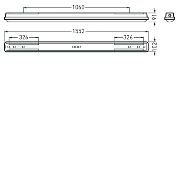 Weather-proof luminaires Aragon Fit Lens Grey ET 41W 6500lm Wide (W) IP66 IK08 3 SDCM 7409340 image 2