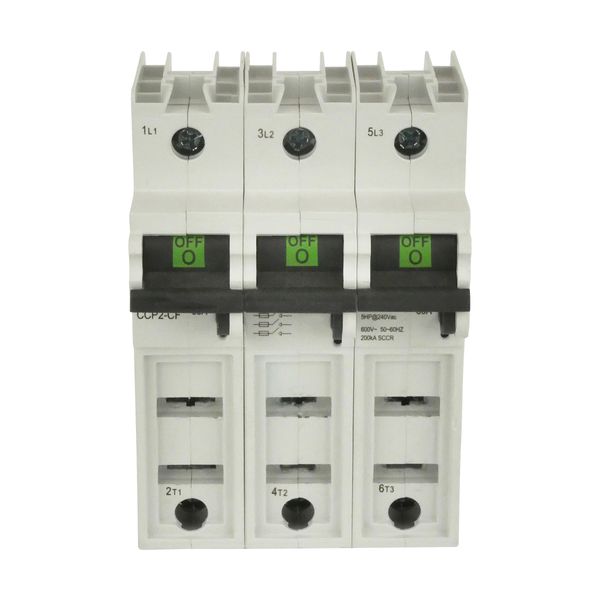 Eaton Bussmann series CCP UL98 fusible disconnect, Finger Safe, Lock-On provision, 600 Vac, 125 Vdc, 225A, UL98 fusible disconnect, Three-pole, 200 kA image 3