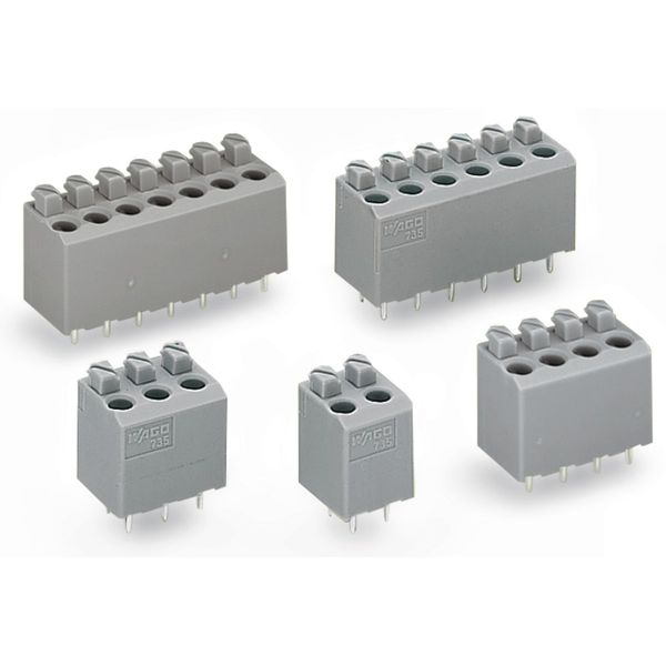 PCB terminal block push-button 1.5 mm² gray image 3