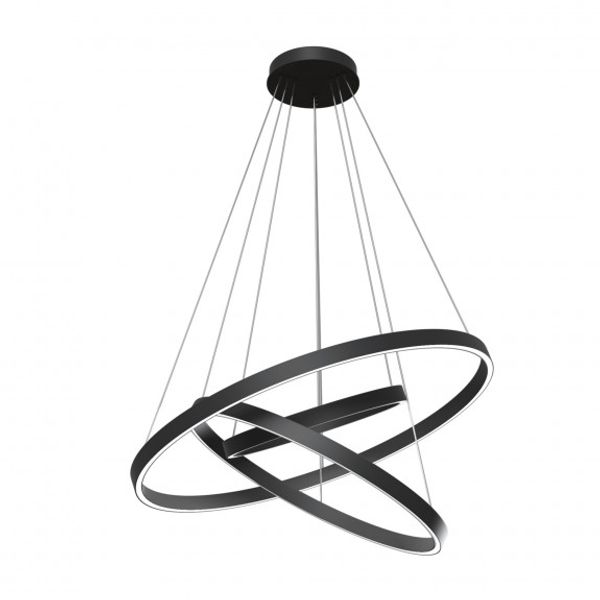 Modern Rim Pendant Lamp Black image 2