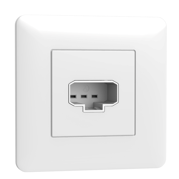 Exxact luminaire outlet DCL flush for wall with full cover screwless earthed wh image 4
