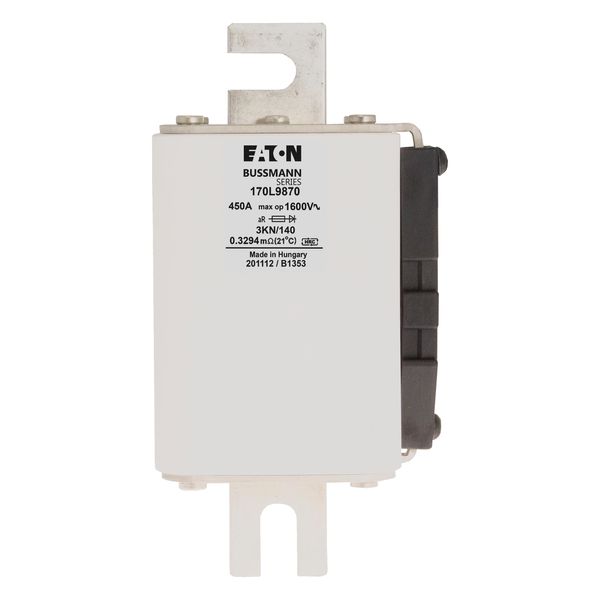 Fuse-link, high speed, 450 A, AC 1600 V, Size 3, 74 x 92 x 171 mm, aR, IEC, single indicator image 6