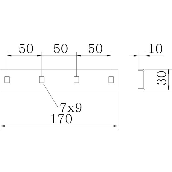 SLV 42 ALU Straight connector with bolts for cable ladder SL 42 image 2