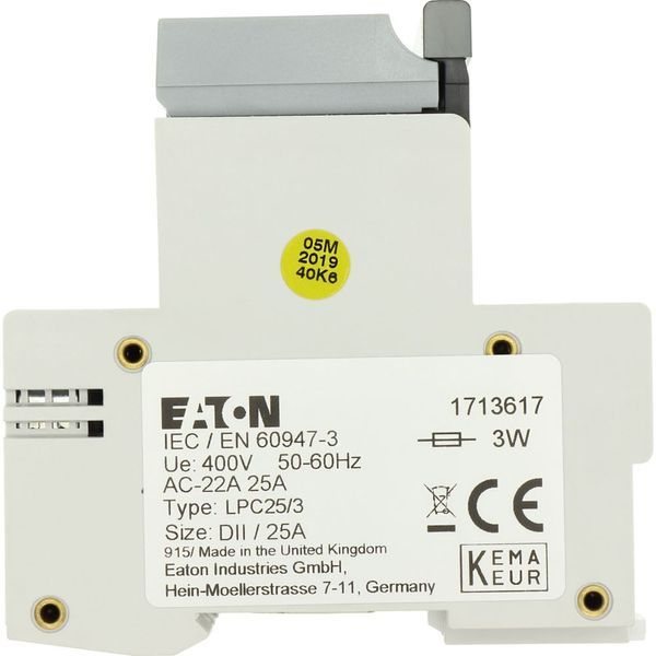 Fuse switch-disconnector, LPC, 25 A, service distribution board mounting, 3 pole, DII image 28