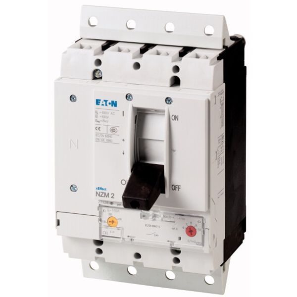 Circuit-breaker, 4p, 160A, 100A in 4th pole, plug-in module image 1