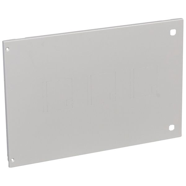Metal faceplates XL³ 4000 for 1 to 3 plug-in DPX³ -direct rotary handle-vertical image 1