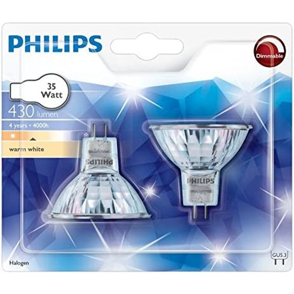 Halogen lamp Philips Hal-Dich 4y 35W GU5.3 12V 36D 2BC/10 image 1