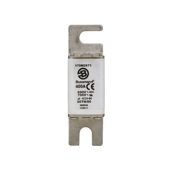 Fuse-link, high speed, 400 A, AC 690 V, DIN 00, 30 x 51 x 100 mm, aR, DIN, IEC, type T indicator image 11