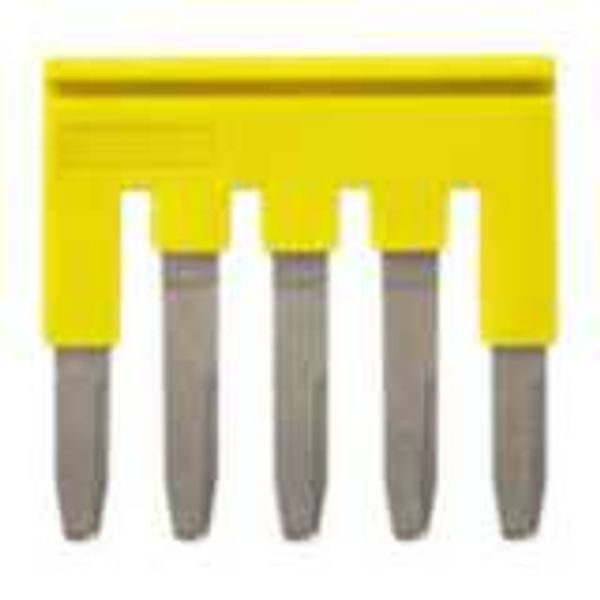 Cross bar for terminal blocks 6.0 mm² screw models, 5 poles, Yellow co image 4