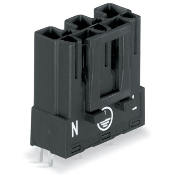 Plug for PCBs straight 3-pole black image 2