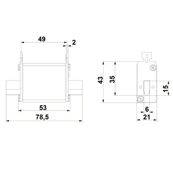 HRC fuse element, size 00 (000), 25A, 400VAC image 5