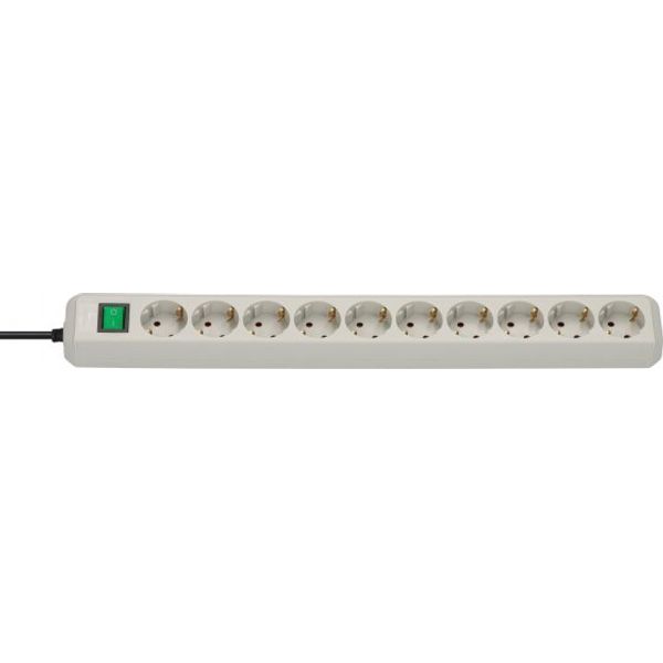 Eco-Line extension socket with switch 10-way light grey 3m H05VV-F 3G1,5 image 1