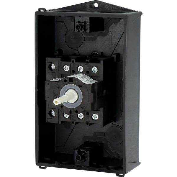 Main switch, P1, 25 A, surface mounting, 3 pole + N, STOP function, With black rotary handle and locking ring, Lockable in the 0 (Off) position image 26