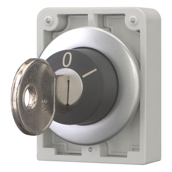 Key-operated actuator, Flat Front, maintained, 2 positions, MS8, Key withdrawable: 0, I, Metal bezel image 9