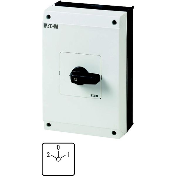 Multi-speed switches, T5B, 63 A, surface mounting, 3 contact unit(s), Contacts: 6, 60 °, maintained, With 0 (Off) position, 2-0-1, Design number 7 image 5