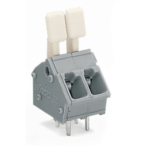 PCB terminal block finger-operated levers 2.5 mm² gray image 3