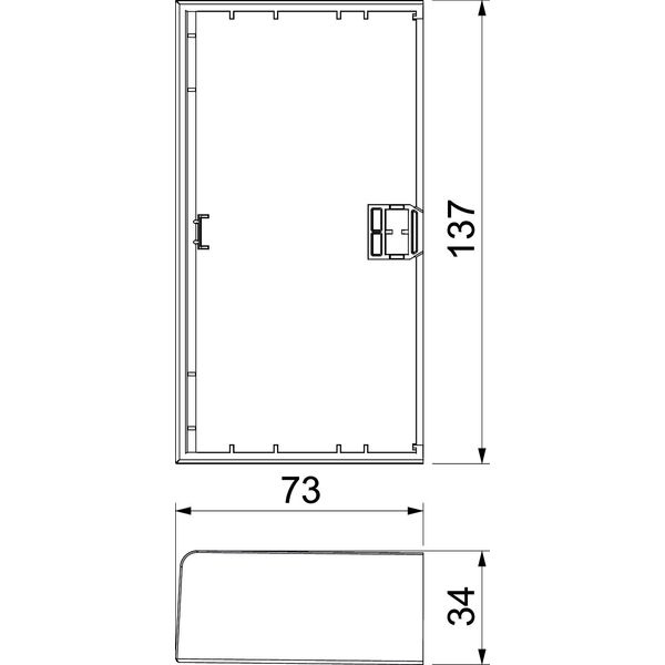 BRK ES70130 rws End piece SIGNA BASE 70x130 9010 34x137x73 image 2